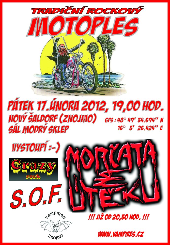 Pozvánka na Tradiční rockový motoples, 17. února 2012, 19.00